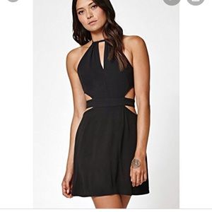 Kendall and Kylie Black Cut Out Halter Dress